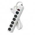 Fellowes Fellowes 99027 Six-Outlet Power Strip  120V  6ft Cord  12-1/4 x 2-1/2 x 1-3/8  Platinum 99027
